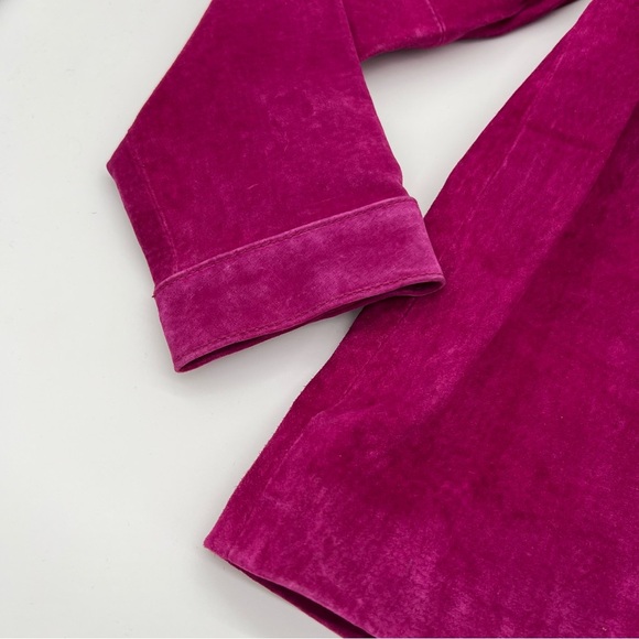 NWOT Gorgeous French Laundry Fuchsia Leather Button Up Jacket – Size Large - Picture 10 of 14